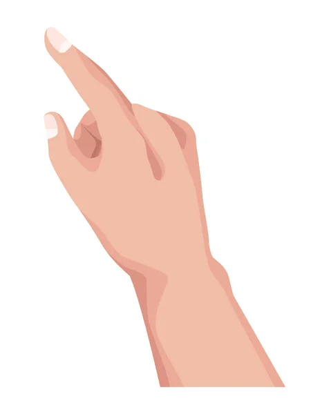 Finger point left — Stock Vector