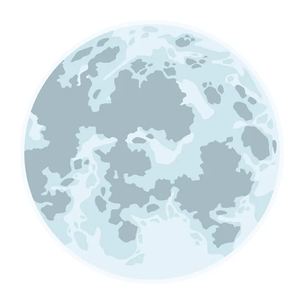 Volle maan fase ruimte — Stockvector