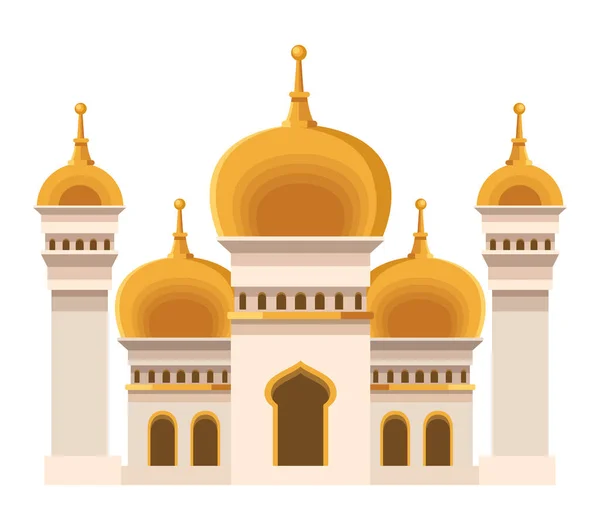 伊斯兰清真寺寺庙 — 图库矢量图片