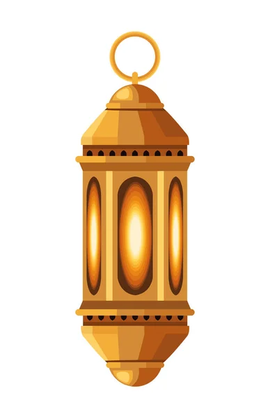 Goldene arabische Lampe — Stockvektor