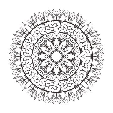 Geleneksel monokrom mandala