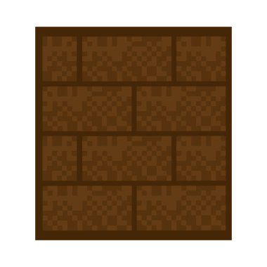 Tahta tuğlalar piksel sanatı