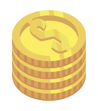 Altın sikke izometrik