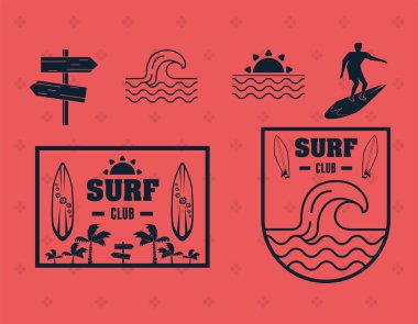 6 sörf sporu simgesi