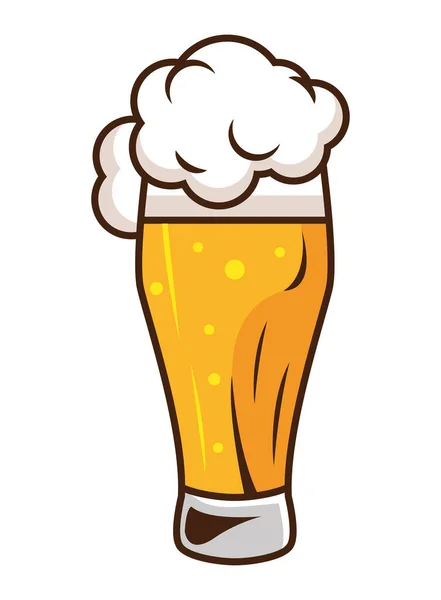 Bebida de vidro de cerveja fria — Vetor de Stock