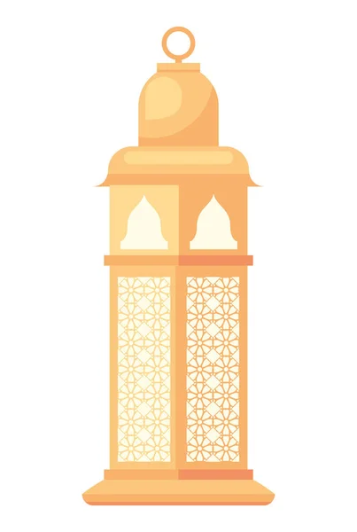 Zlatá islámská lucerna — Stockový vektor