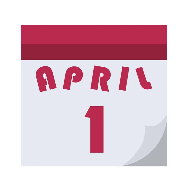 Апрель в календаре — стоковый вектор