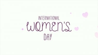Mutlu kadınlar günü kalplerle yazılıyor.