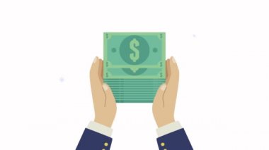 el kaldırma faturalarıyla finansal iş animasyonu