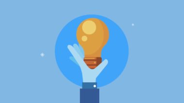 Ampul ışığı animasyonuyla el