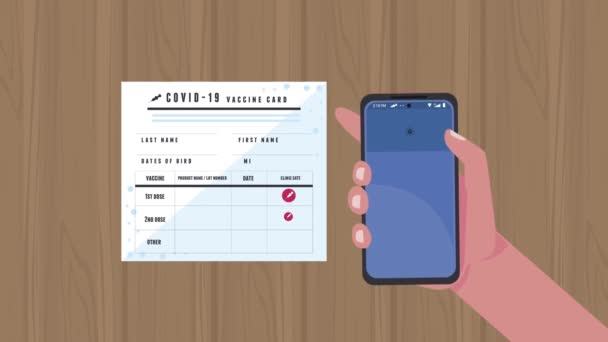 Ψηφιακό πιστοποιητικό και έγγραφο εμβολίου covid19 — Αρχείο Βίντεο
