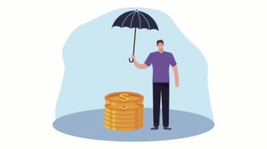 Bozuk paralı sigortacı ve şemsiye