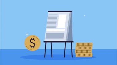 Para, dolar ve kağıt para.