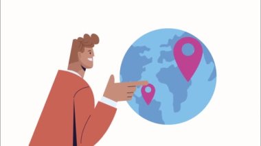 Dünya gezegeninde lobutları olan genç bir adam.