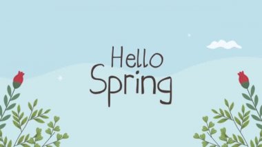 Merhaba çiçek animasyonlu bahar mektupları.