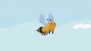 Çevrede uçuşan sevimli arı