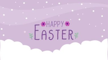 Bulutlarda mutlu paskalya mektupları