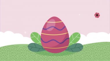 # Mutlu Paskalya animasyonları # # Yumurtalar manzarada #