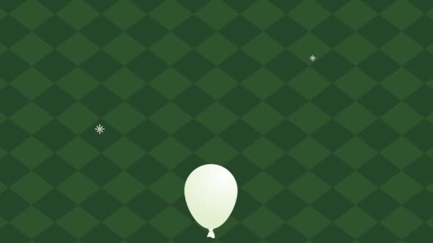 圣徒帕特里克用气球氦气制作日式动画 — 图库视频影像