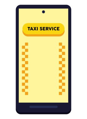 Taksi servisli akıllı telefon.