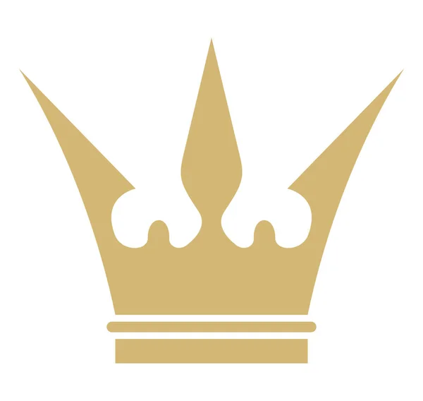 Couronne dorée emblème — Image vectorielle