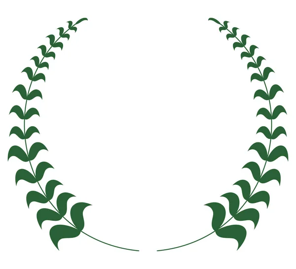 Guirnalda laurel hojas verdes — Vector de stock