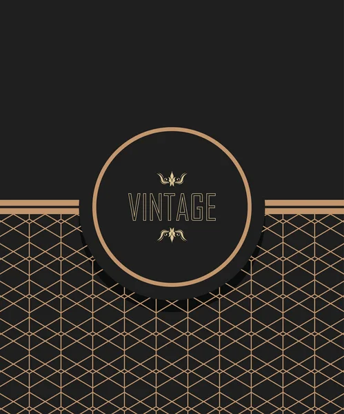 Golden Vintage elegantes Emblem — Stockvektor