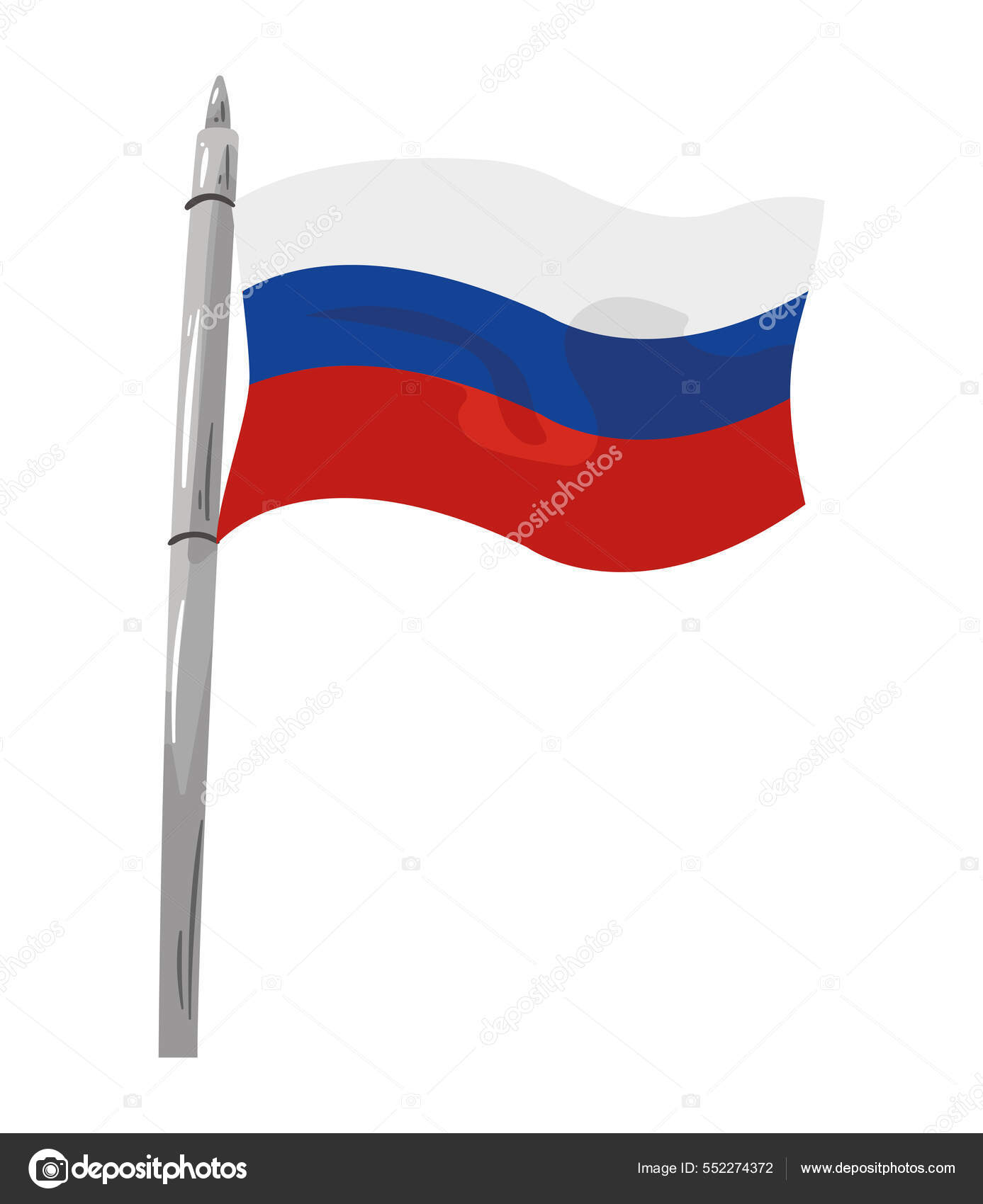 Agitant Le Drapeau Russe, Le Drapeau De La Russie