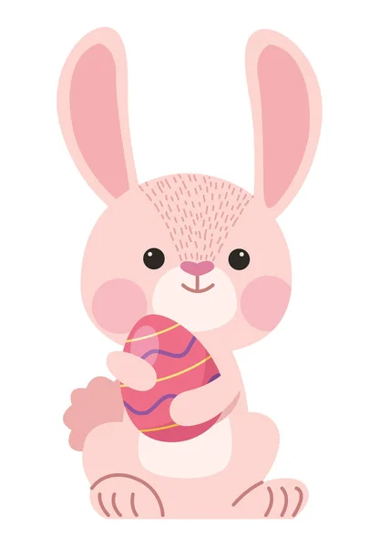 有复活节彩蛋的兔子 — 图库矢量图片