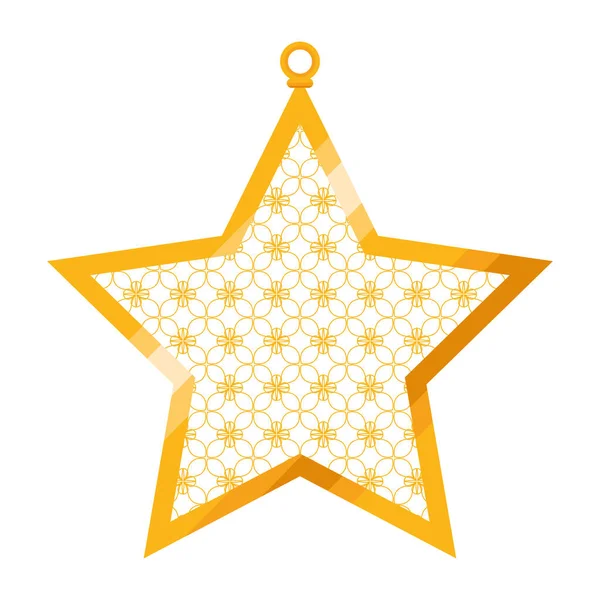 Złota gwiazda dekoracji — Wektor stockowy