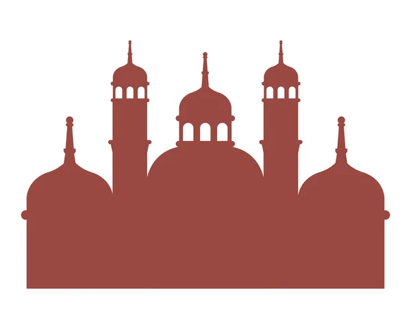 Мечеть будівельний силует — стоковий вектор