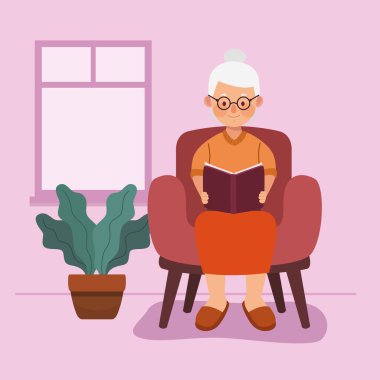 yaşlı kadın okuma
