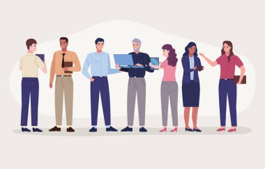 yedi çalışan karakter