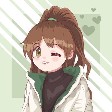 Genç kız anime posteri