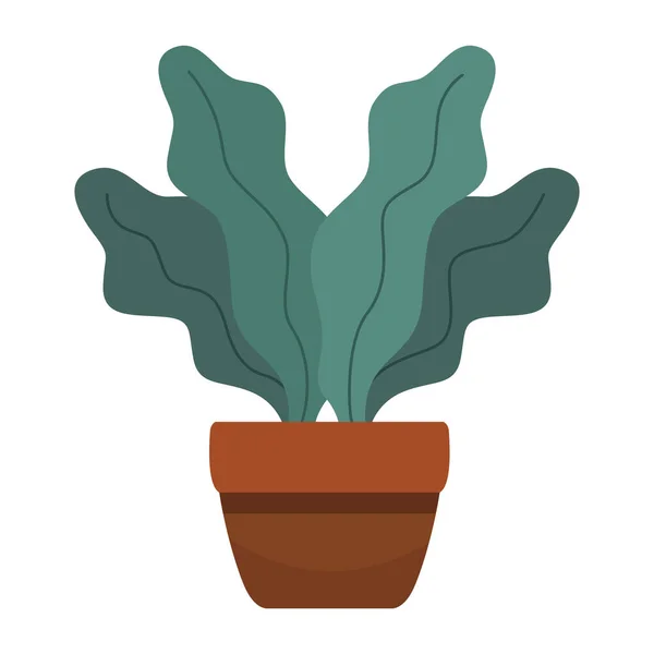 Houseplant in orange pot — Stock Vector