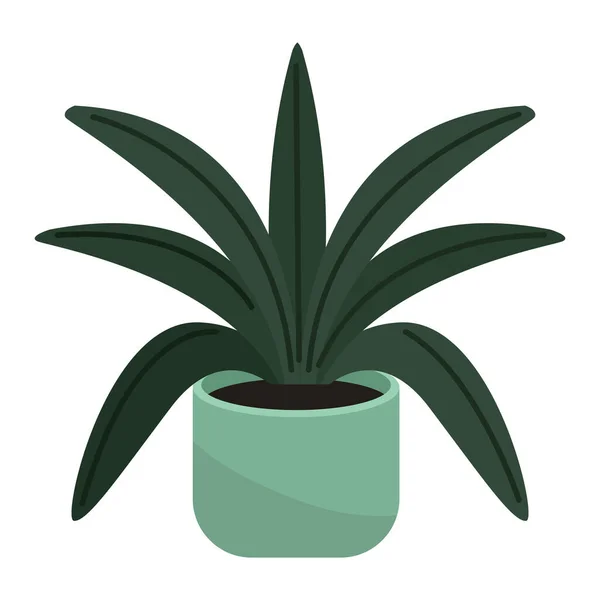 Planta de sala em vaso verde — Vetor de Stock