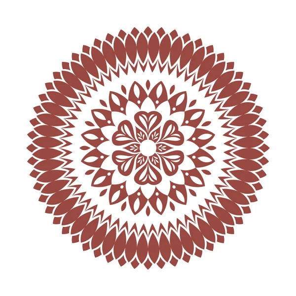 Décoration mandala rouge — Image vectorielle