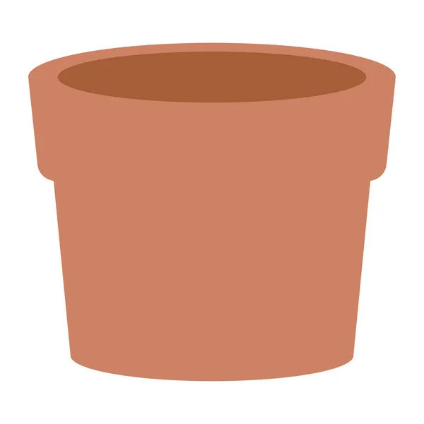 Pot en céramique orange — Image vectorielle