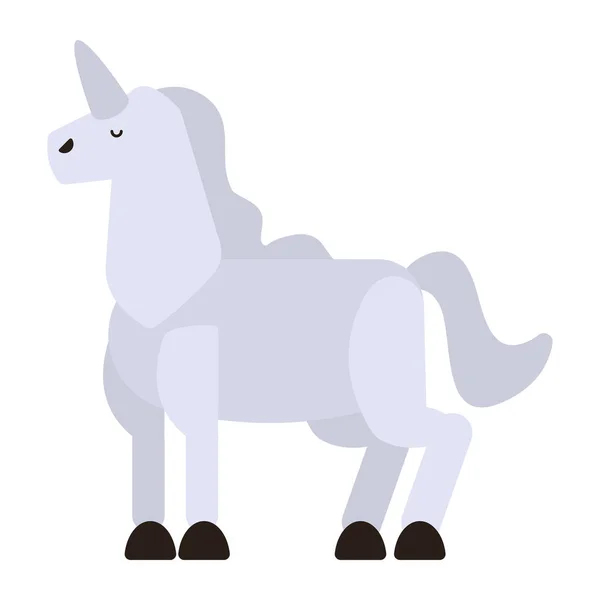 Unicorn karakter makhluk fantastis - Stok Vektor