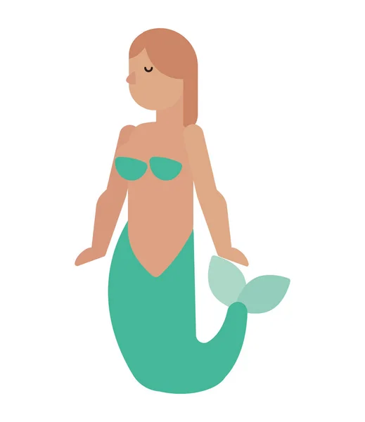 Mermaid fantastic creature character — Stock Vector