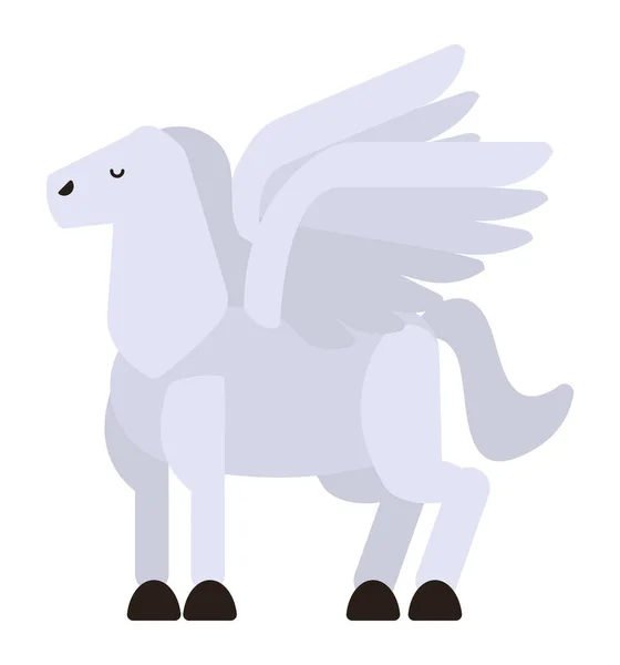 Pegasus karakter makhluk fantastis - Stok Vektor