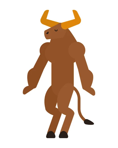 Minotaur fantastic creature character — Stock Vector