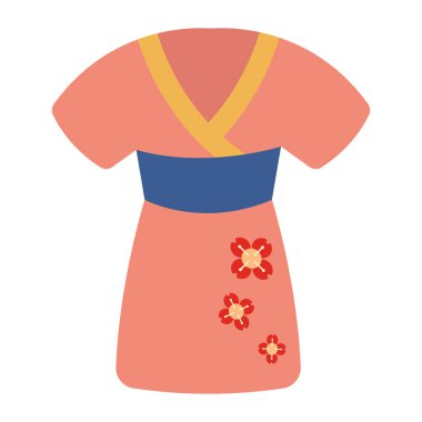 Japon kültürü kadın kimonosu.