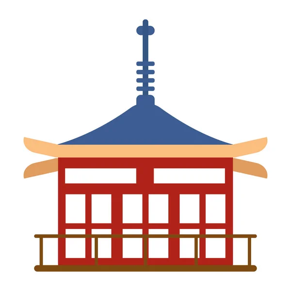 日本文化建築塔 — ストックベクタ