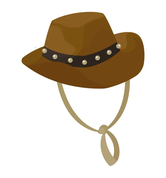 Chapeau de cow-boy accessoire — Image vectorielle