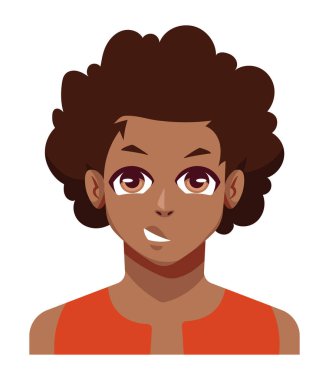 Afro adam anime tarzı