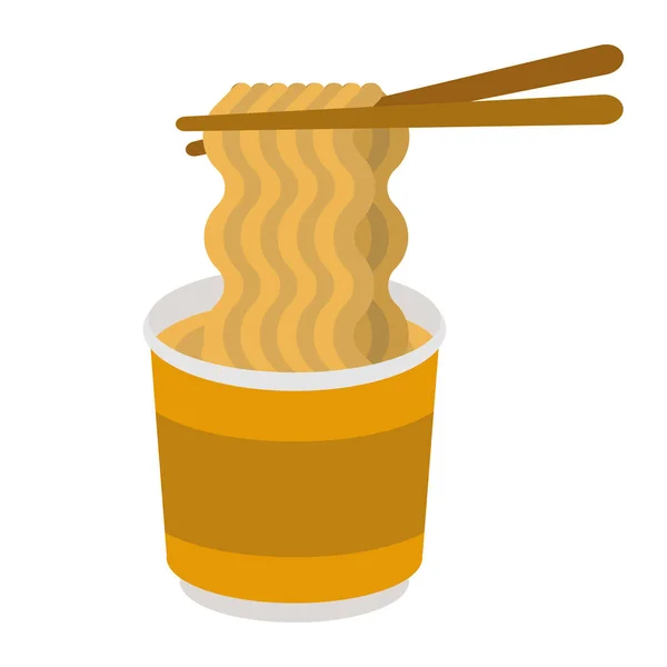 Comida japonesa de espaguetis — Vector de stock