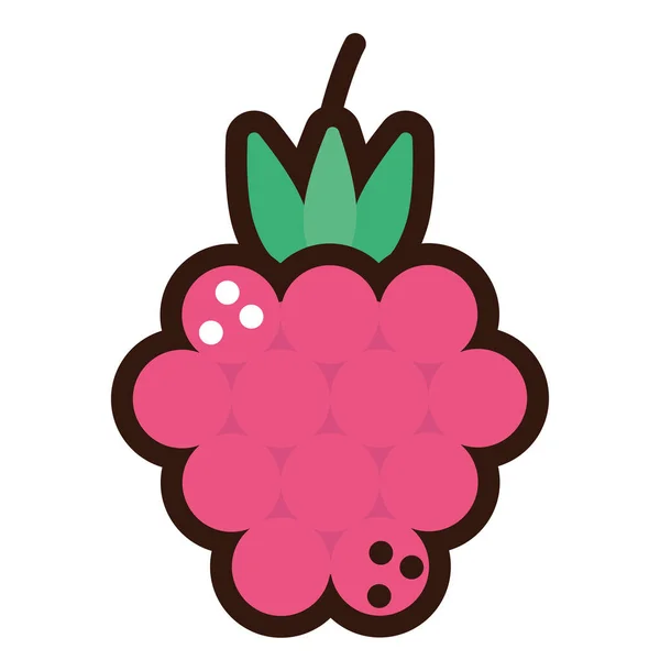 Mora garabato icono de la fruta — Vector de stock