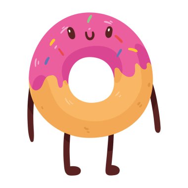 Donut kawaii yemeği.