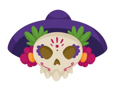 Şapkalı Meksikalı Kafatası